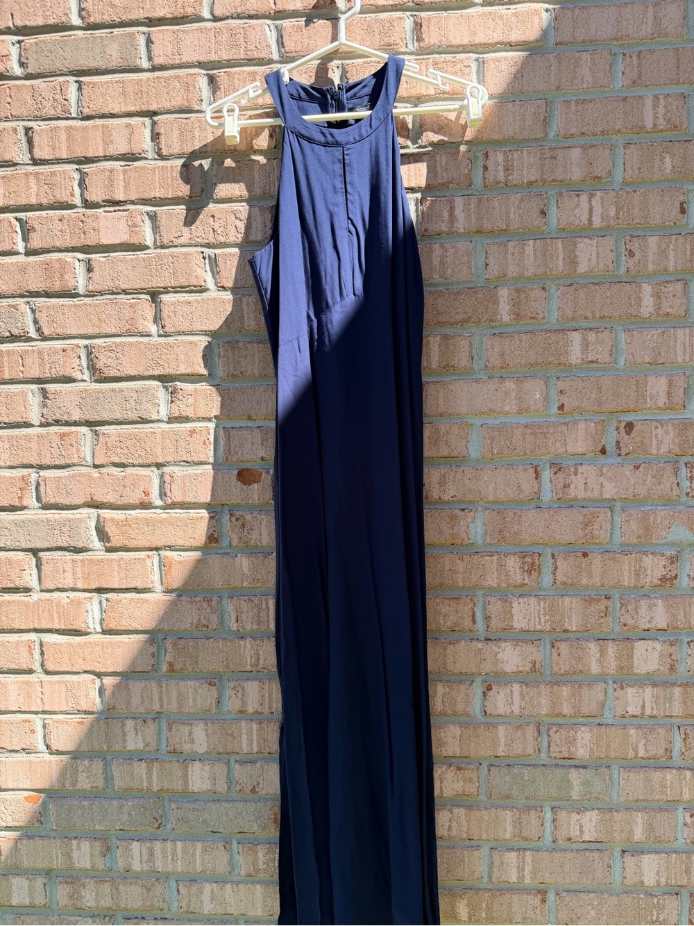 Classic Navy Halter Maxi Dress